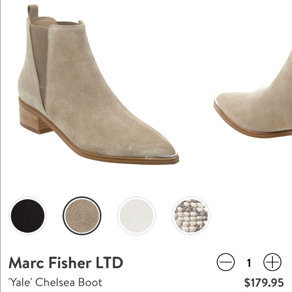 Marc Fisher ankle booties in suede black